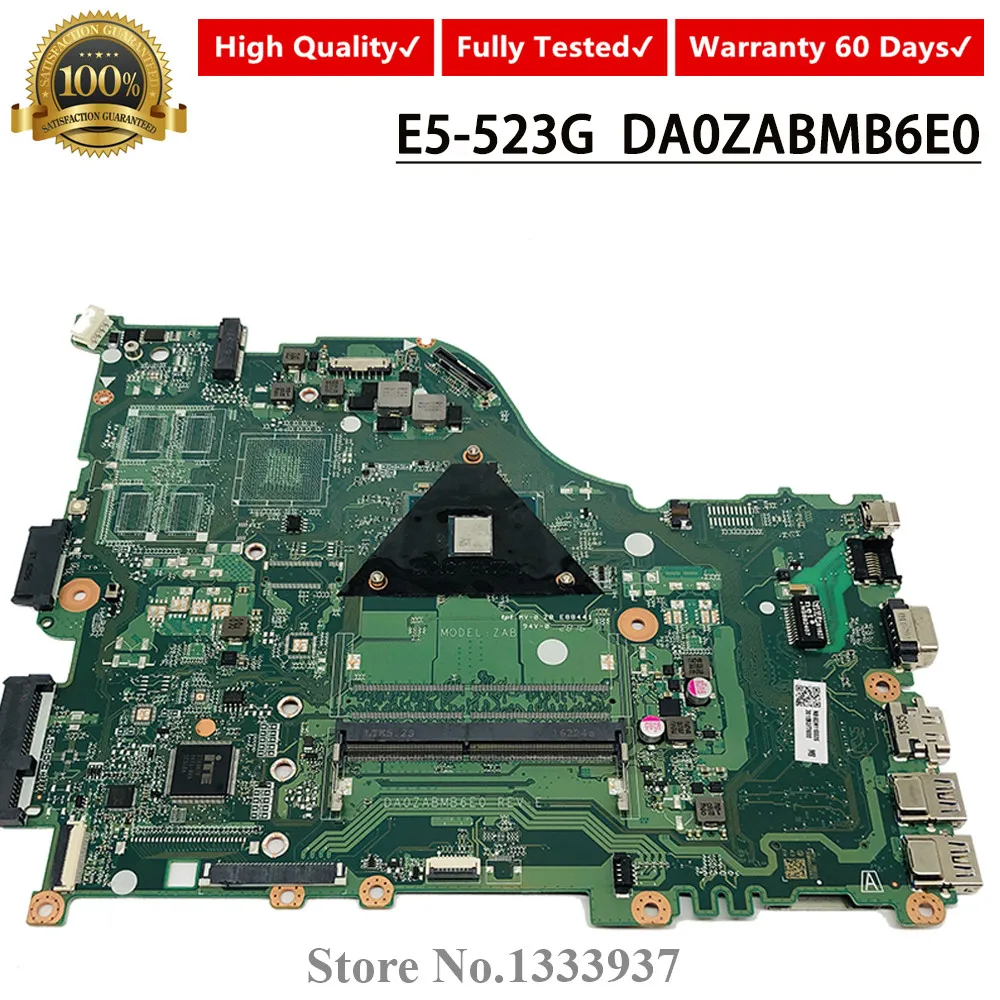 For Acer Aspire E5-523G E5-523 ZAB Laptop Motherboard A6-9210 DA0ZABMB6E0 NB.GDN11.002 NBGDN11002 Mainboard card | Компьютеры и офис