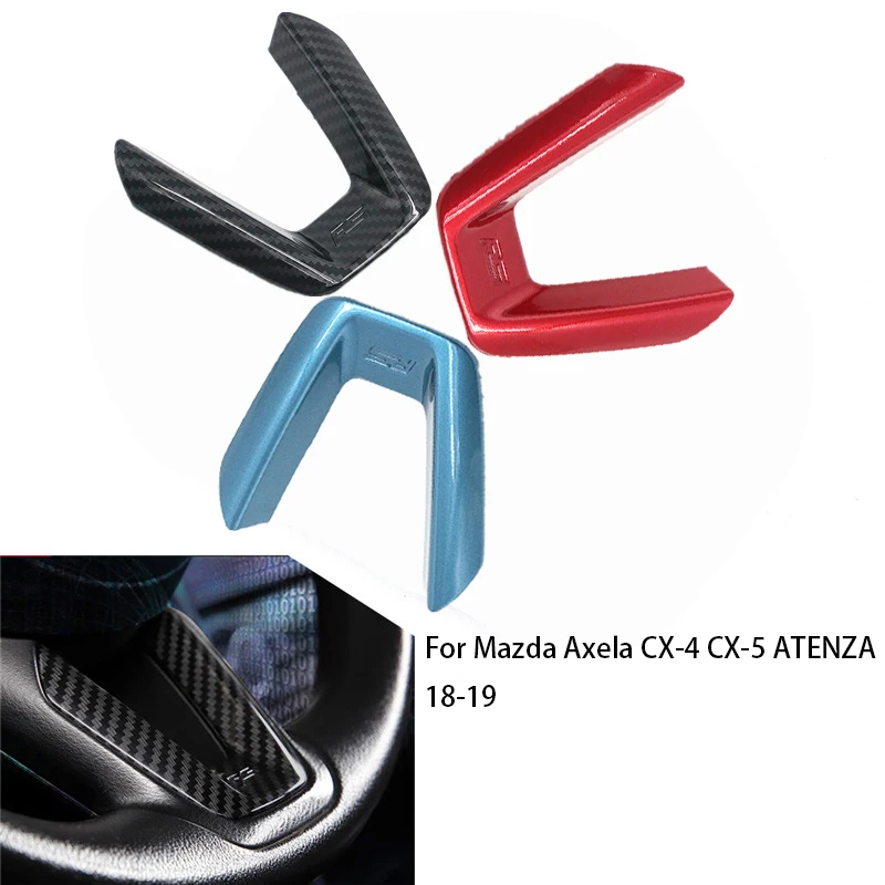 

Plastic Car accessories Steering Wheel Decoration Trim ABS Car-covers Upgrade For MAZDA 3 6 CX-3 CX-5 CX-8 CX-9 2018 2019