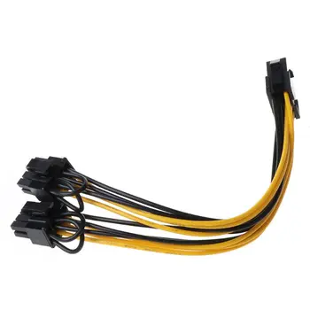 

CPU 8-Pin To Double PCI-E 8-Pin (6P+2P) Splitter Cable Power Supply Cord 25cm