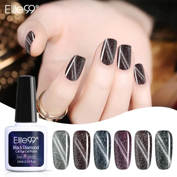 

Elite99 10ml Black Diamond Cat Eye Nail Gel Polish Vernis Semi Permanent UV Gel Polish Soak Off UV LED Gel Varnish Nails Art DIY