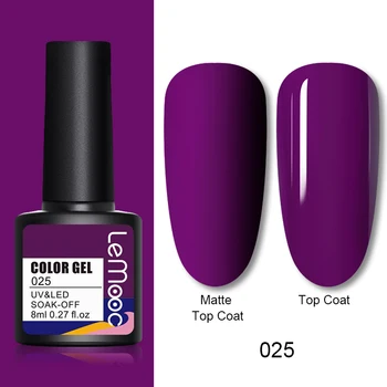 

Lemooc 8ml Matte Effect Primering Gel Varnish Soak Off UV LED Gel Nail Polish Base Coat No Wipe Matte Top Color Gel Polish