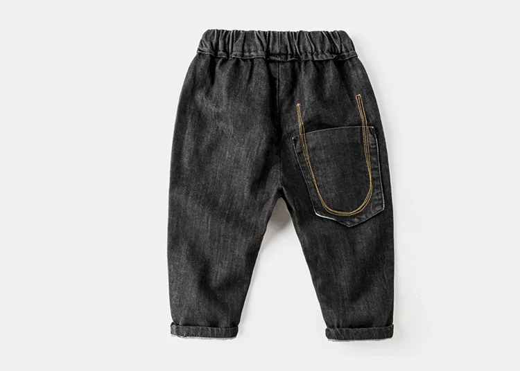 Autumn Clothing Korean-style Childrenswear New Style Men And Women Child Western Style Loose-Fit Cool Back Pocket Jeans Cas