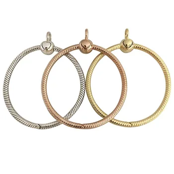 

Origianl Rose Gold & Silver Moments Large O Necklace Pendant Fit 925 Sterling Silver Charm Bracelet Bangle Diy Jewelry