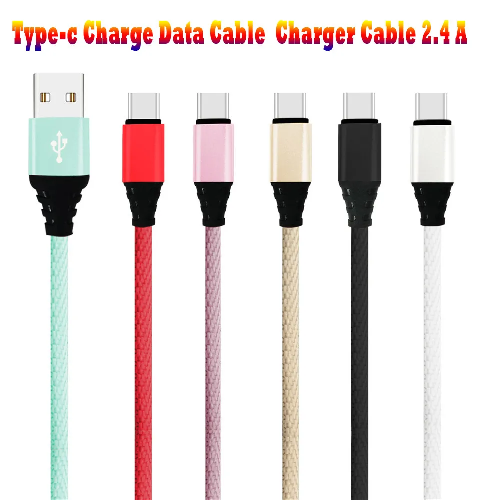 1 м usb type-c 3.1A Автоматическая отключение быстрой зарядки для samsung Плетеный Usb кабель для Xiaomi зарядный провод для huawei