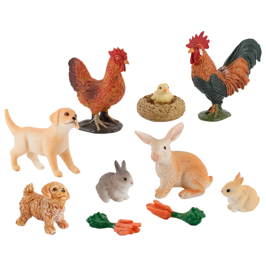 PVC Realistic Animals Model Toys Figures Miniature Sand Table Scenes Decor Gifts Playset | Игрушки и хобби