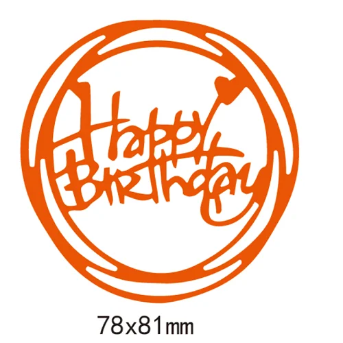 ET647 С днем рождения слова металлические режущие штампы трафарет для DIY скрапбукинга фотоальбом тиснение бумажные карты ремесла Diecuts Новинка - Цвет: ET647