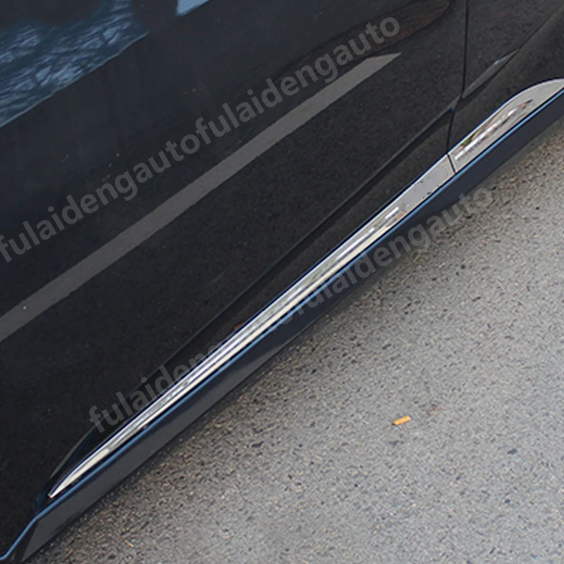 4 шт. для Honda Civic 4 дверь 10th- Боковая дверь корпус хромированная рельефная Накладка для отделки Авто Боковая юбка автостайлинг