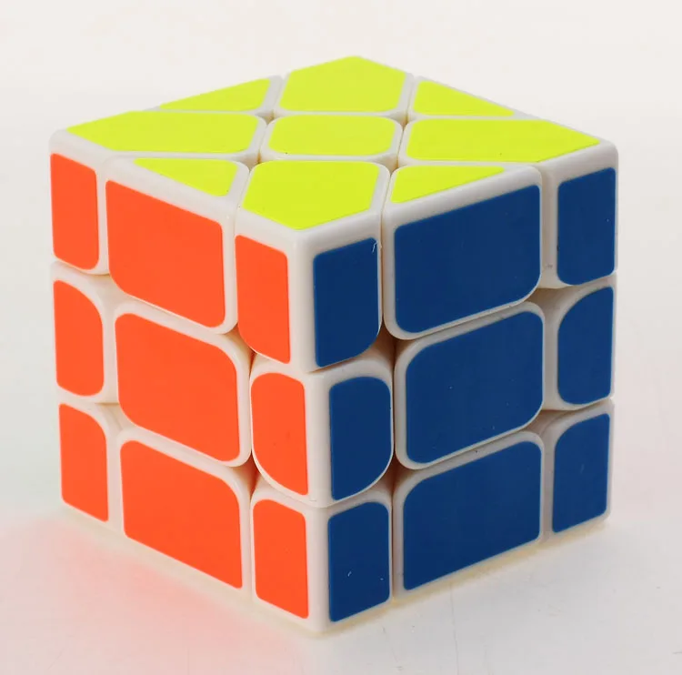 YJ Фишер волшебный куб Белый и светящийся обучения и образования Cubo Magico игрушки куб для сборки на скорость - Цвет: white
