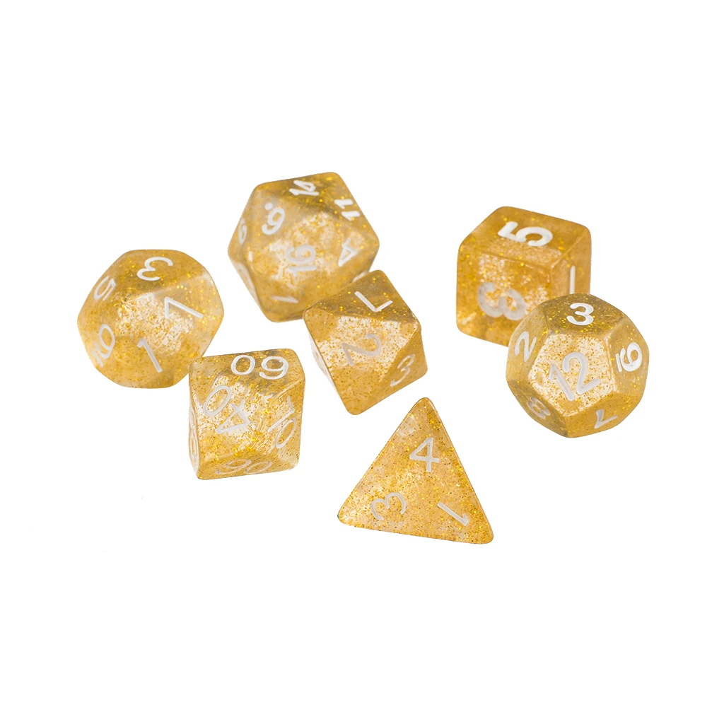 14 шт. TRPG ИГРА Подземелья и Драконы D4-D20 Multi по бокам кости для малышей; цвет желтый, зеленый