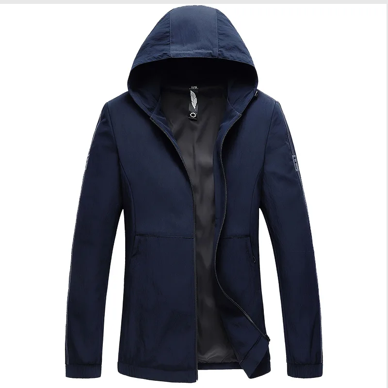Navy Blue Параграф Lang новые модные куртки с капюшоном, весенние/осенние повседневные куртки, стандартные обычные куртки, куртки с капюшоном - Color: Navy Blue