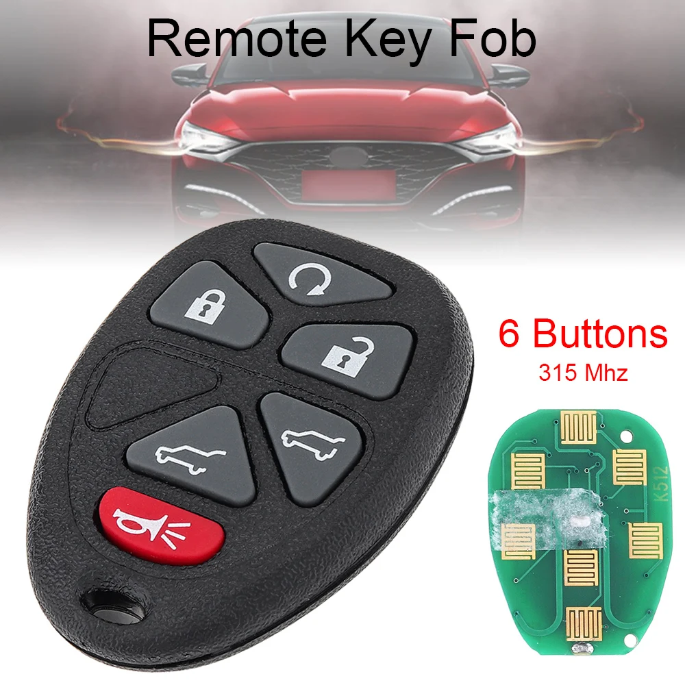 

315Mhz 6 Buttons Car Keyless Entry Remote Car Key Fob OUC60270 15913427 Fit for Buick Cadillac Escalade Chevrolet GMC Yukon