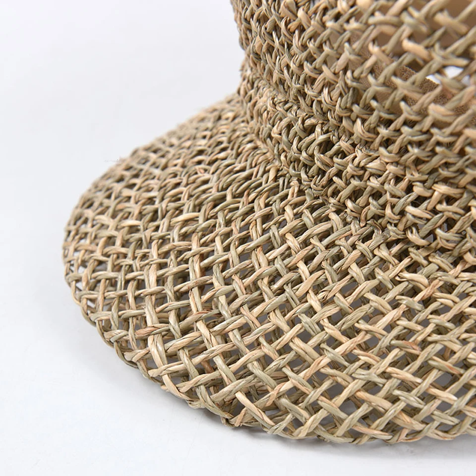 Men Natural Grasses Straw Hat Summer 