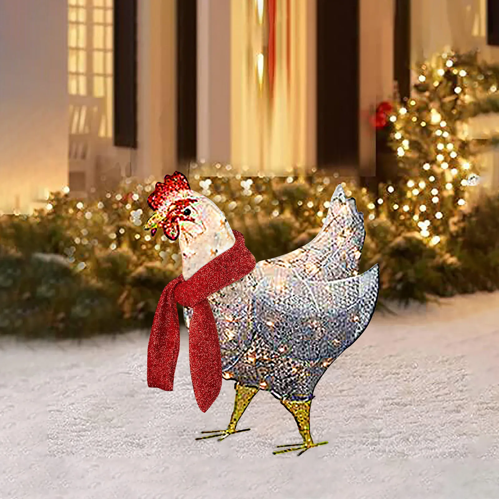 Chicken Christmas Decorations Outdoor 2022