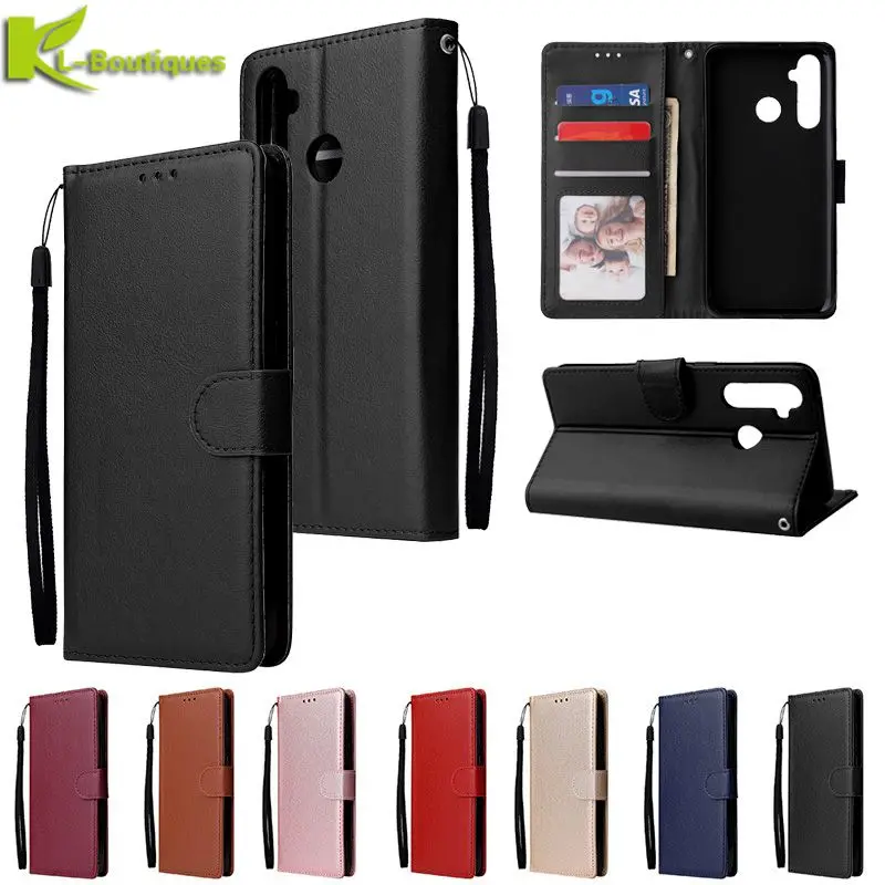 Кожаный чехол для OPPO Realme 5 Realme5 3 Pro в классическом стиле с откидной крышкой и