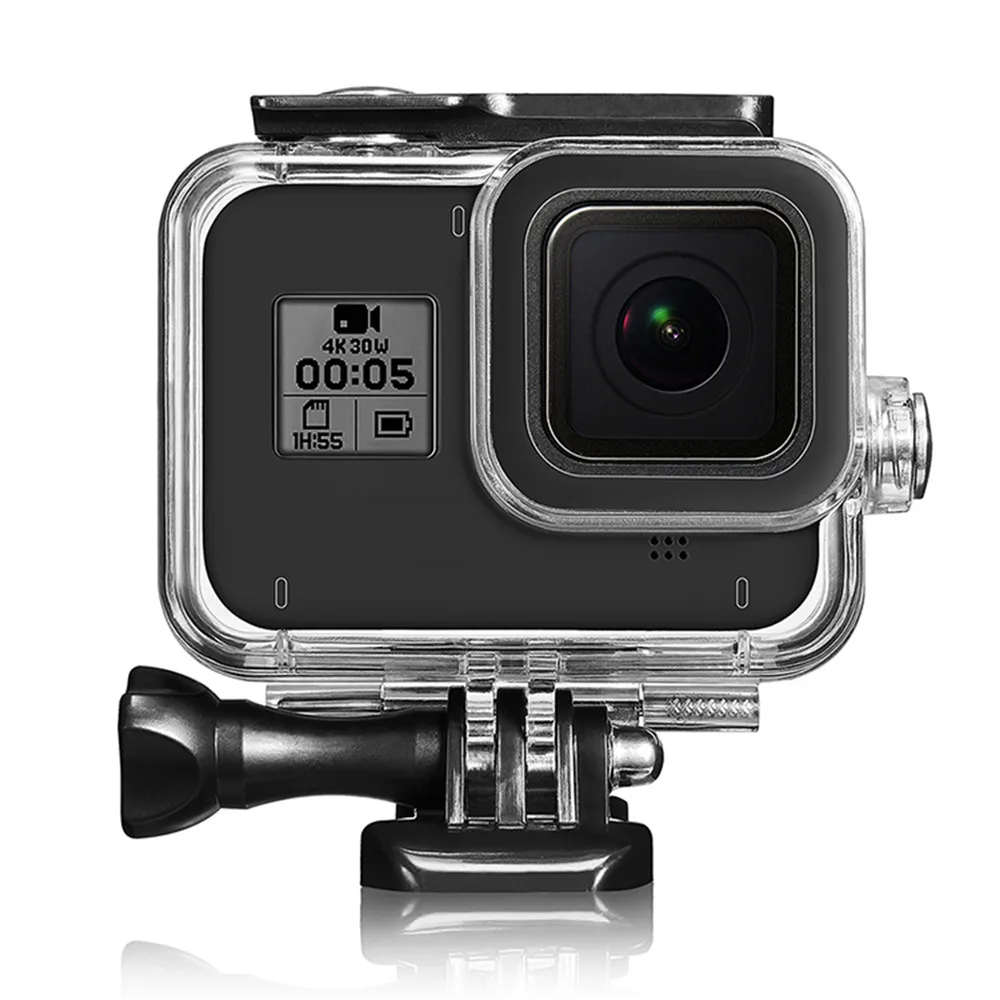 Водонепроницаемый защитный чехол для GoPro Hero 8, черный чехол для камеры, аксессуары для подводного плавания, корпус с фильтрами