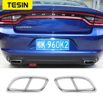 

TESIN Car Exhaust Pipe Cover for Dodge Charger 2015+ Car Rear Tail Throat Decorative for Dodge Charger 2015+ Accessories