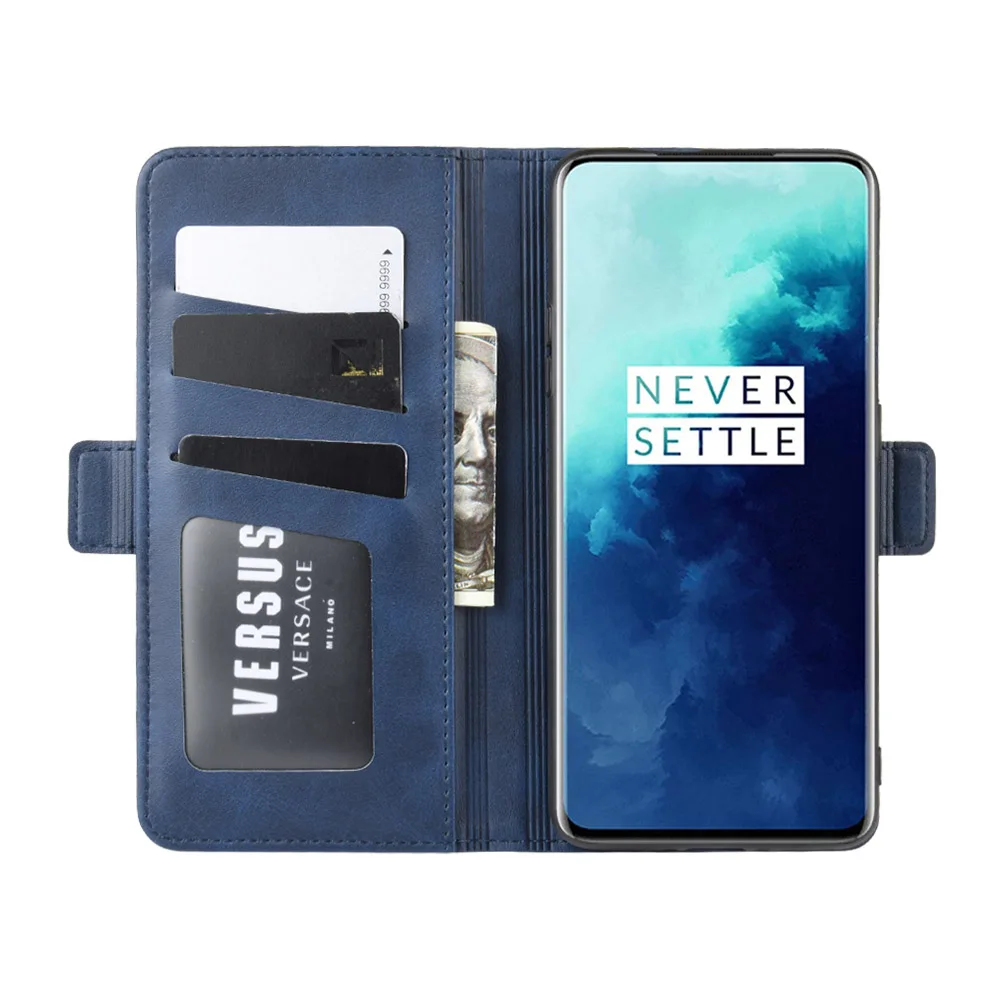 Кожаный чехол-кошелек для Oneplus One Plus 7T Pro чехол Роскошный флип с двойной пряжкой чехол для телефона для Oneplus7T Pro mlaren Edition чехол