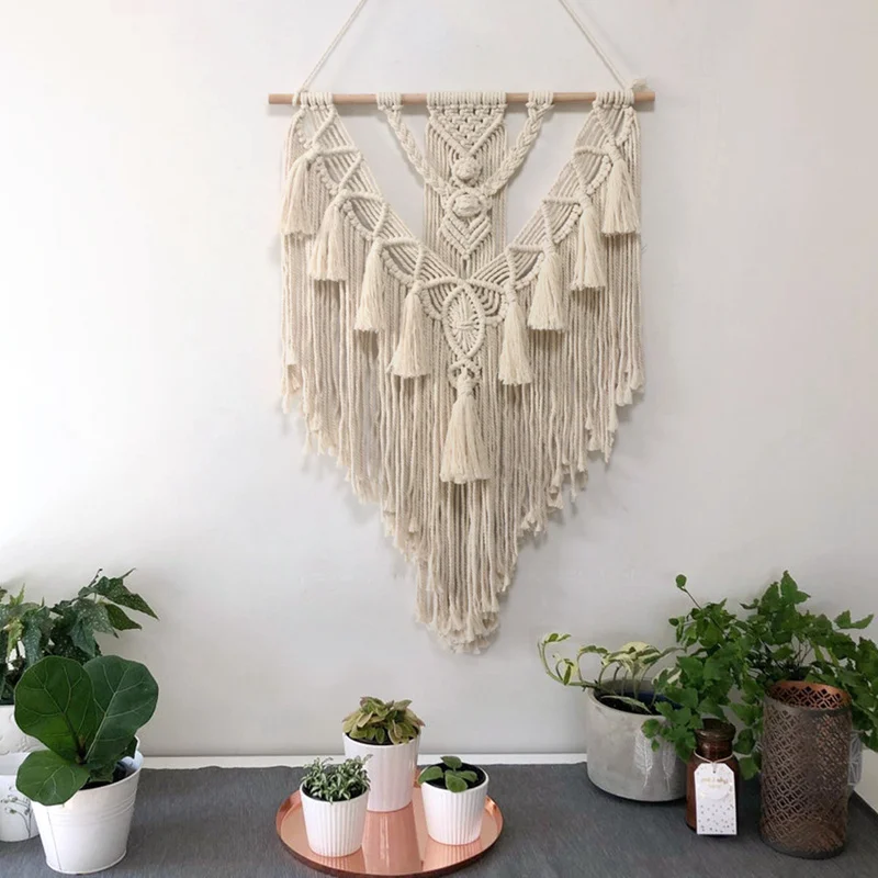 Makramee Wandbehang Wandteppich Dekor Boho Stil Bohemian Woven Home Dekoration Zimmer Dekor_voghion.com