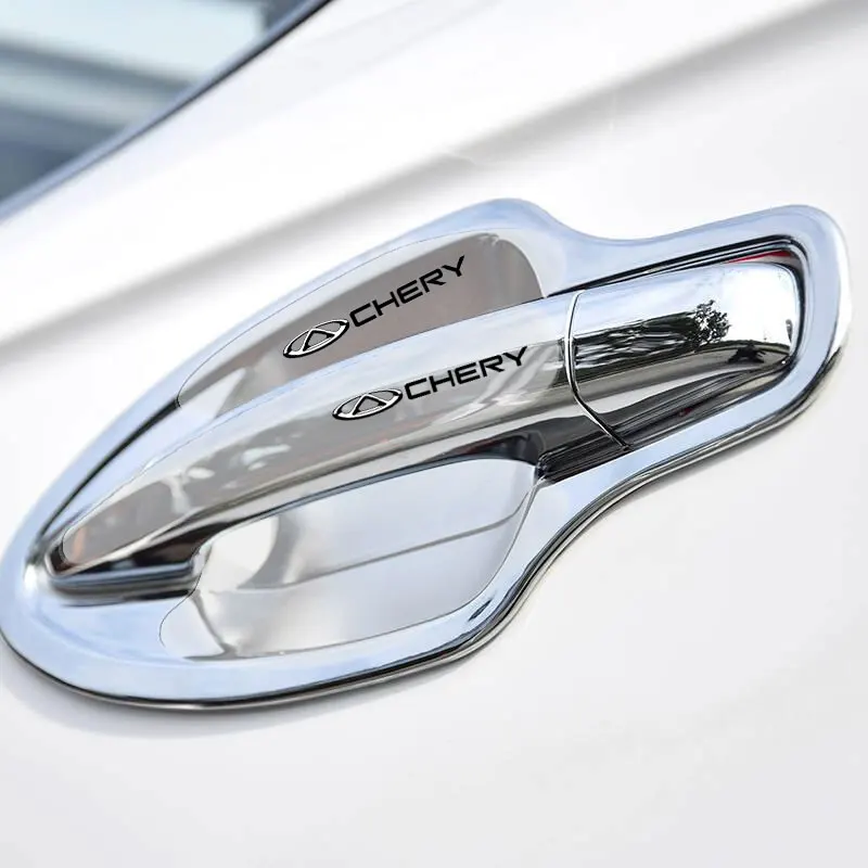 8pcs Car Door Handle Sticker Automotive Emblem Stickers For Chery Tiggo 7 Pro 8 4 5 3 2 T11 5X Amulet Fora QQ IQ Fulwin Arrizo 5