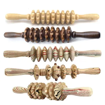 

BYEPAIN Wooden Exercise Roller Sport Injury Gym Body Leg Trigger Point Muscle Roller Sticks Massager Health Care