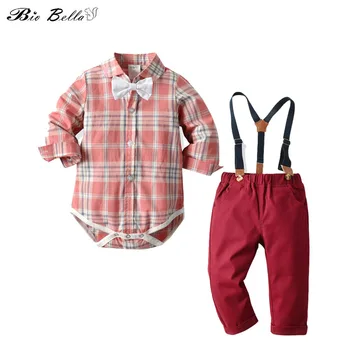 

Kids Boys Spring Autumn Clothes Fashion Gentleman Wedding Party Birthday Baby Boy Set Clothing Baby Boys Clothes Suit Outfits