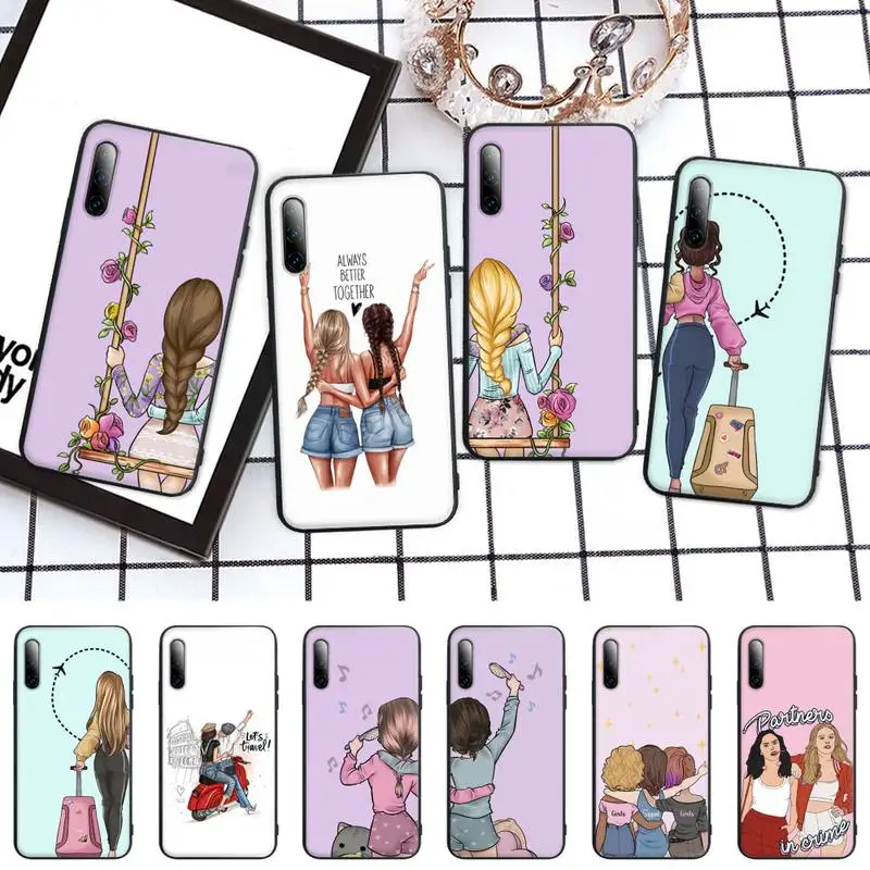 Чехол для телефона Girls Bff Best Friends Honor 7A Pro 7C 10i 8A 8X 8S 8 9 10 20 Lite силиконовый чехол |