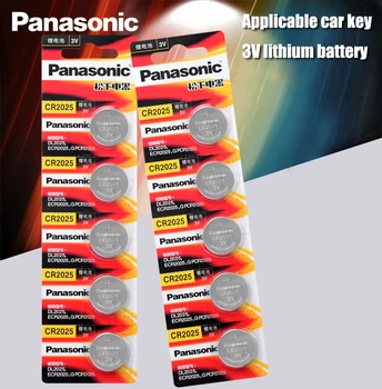 Panasonic oryginalne baterie guzikowe cr2025 10 sztuk partia cr 2025 3V bateria litowa na zegarek kalkulator waga skala tanie i dobre opinie JP (pochodzenie) 150mah 20*2 5mm Li-ion