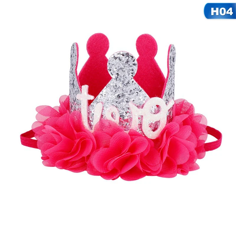 4 Girls Crown Yarn Hairpins Baby Princess Barrettes Kids Hair Accessories Mesh Ornaments Cute Children Headwear - Цвет: 4