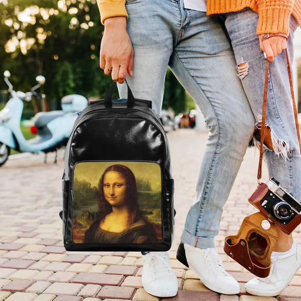 Холщовый модный рюкзак для девочек подростков вместительные сумки черные