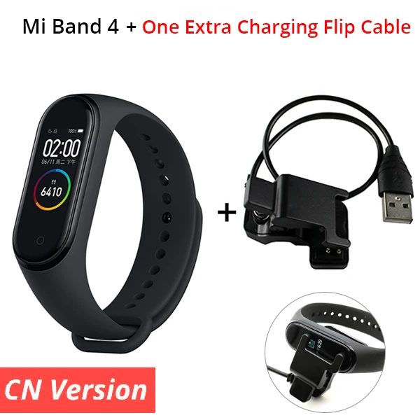Xiaomi Mi Band 4 глобальная Версия смарт-браслет miband 4 умный Браслет фитнес-трекер для измерения сердечного ритма спортивный смарт-браслет - Цвет: CN Package 2