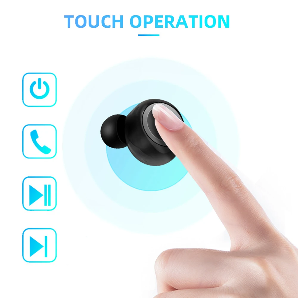 3D стерео беспроводные наушники, Bluetooth наушники, портативные наушники с зарядным устройством, спортивные наушники