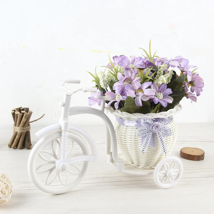

New Style Hot Sales-Big Wheel Floats Imitation Flowers Bonsai Set Oil Painting Chrysanthemum Rattan Floats Artificial Flower Dec