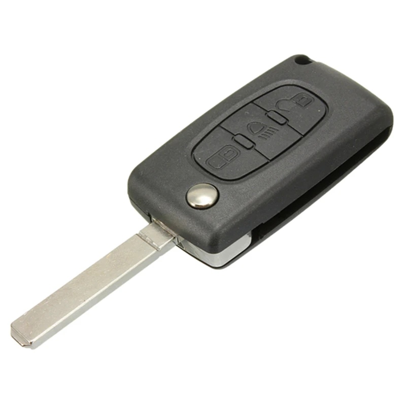

3 Button Folding Remote Key Fob Case Shell with Blade For Citroen C4 C5 C6 C8
