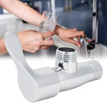 

Household Bathroom Zinc Alloy Faucet Water Control Valve Chrome Plated Faucet Angle Valve G1/2in Electric Magnetic Valve