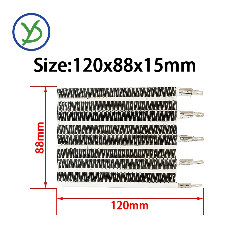 220V 1500W AC DC Electric heater PTC ceramic air heater for drying machine 96B4 120*88*15mm