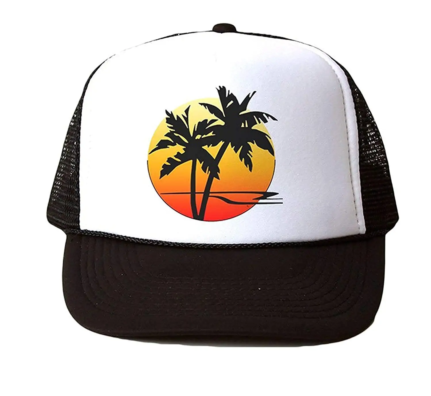 Пальмовая Кепка Дальнобойщика Snapback Mesh-белый/