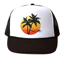 Пальмовая Кепка Дальнобойщика Snapback Mesh-белый/