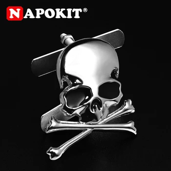 

1Set Chrome Metal 3D Skull Head Decoration Car Sticker Grill Badge Emblem Auto Trunk Car Front Grille Replace Sticker Gift