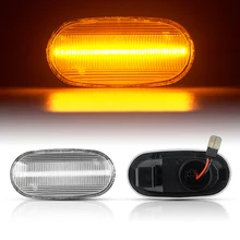 2 pces marcador lateral dinâmico sinal de volta pisca sequencial luzes indicadoras para mitsubishi pajero mirag legnum gelent 1998-2005