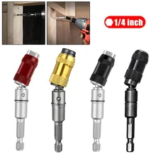 

1/4 Hex Shank Pivoting Magnetic Screw Drill Tip Quick Change Locking Bit Holder Spiral Drill Point Extension Rod