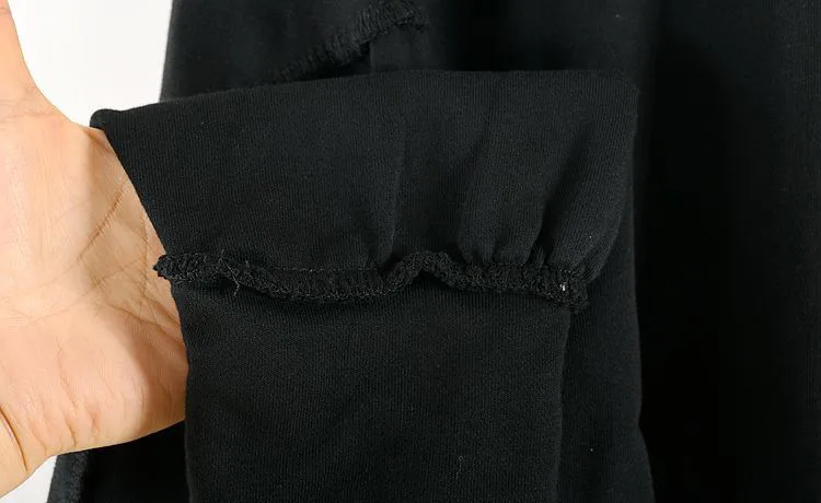 XITAO Hole Hem женские толстовки женские модные новые осенние с капюшоном Воротник Плиссированные маленькие свежие повседневные стильные толстовки WLD2903