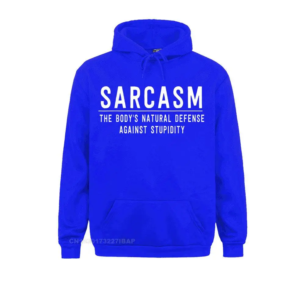 thumbnail image 1 of Sarcasmo La defensa natural del cuerpo contra la estupidez Sudaderas geniales para hombres Sudaderas con capucha de otoño Ropa de diseño Manga larga Rife, 1 of 5