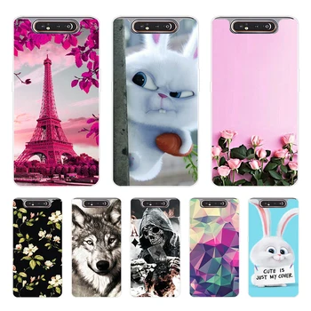 

For Samsung A80 Case Silicone Painted Phone Back Coque Soft TPU Cover For Samsung Galaxy A80 A 80 A805 SM-A805F A805F Cases Capa