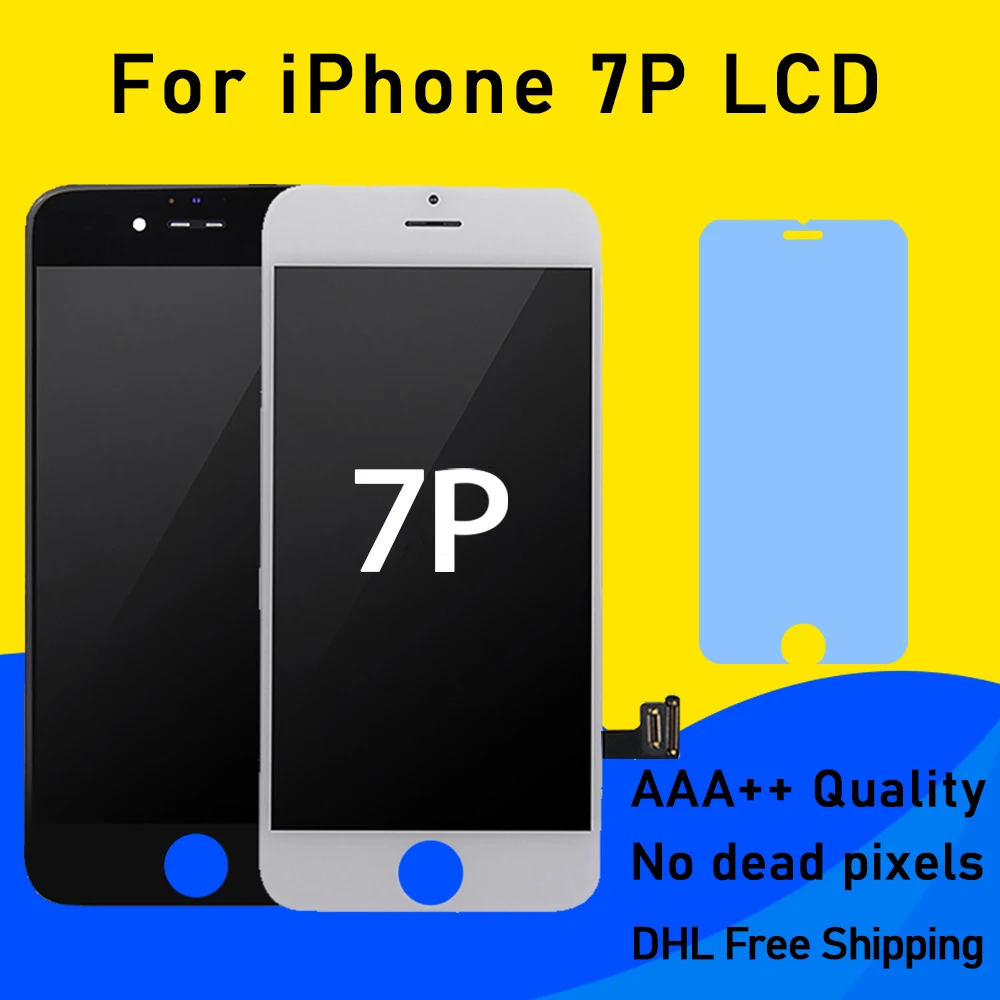 5 шт./класс AAA LCD для iphone 7 Plus дисплей сенсорный экран дигитайзер Замена полная