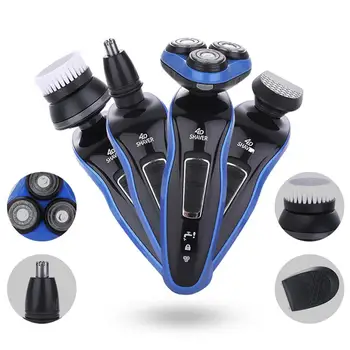 

3 In 1 Men Electric Shaver Triple Blade Razor Men Clipper Rechargeable Shaving 4D Professional Beard Trimmer Razor Nose Trimmer