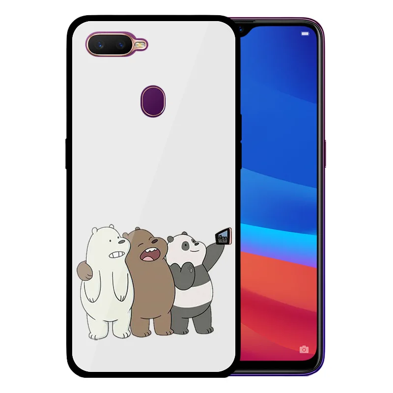 OPPO A9 A5 A7 A3S A83 A77 A5 9 A3 A7X Стекло чехол для телефона медведи Чехол