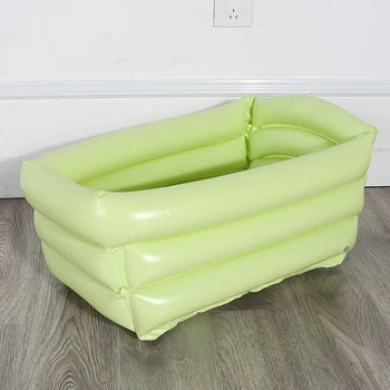 

Portable Inflatable Baby Bathtub Folding Children Sit Lie Washing Tub Basin Travel Kid PVC Bath Tub High Quality And Durable
