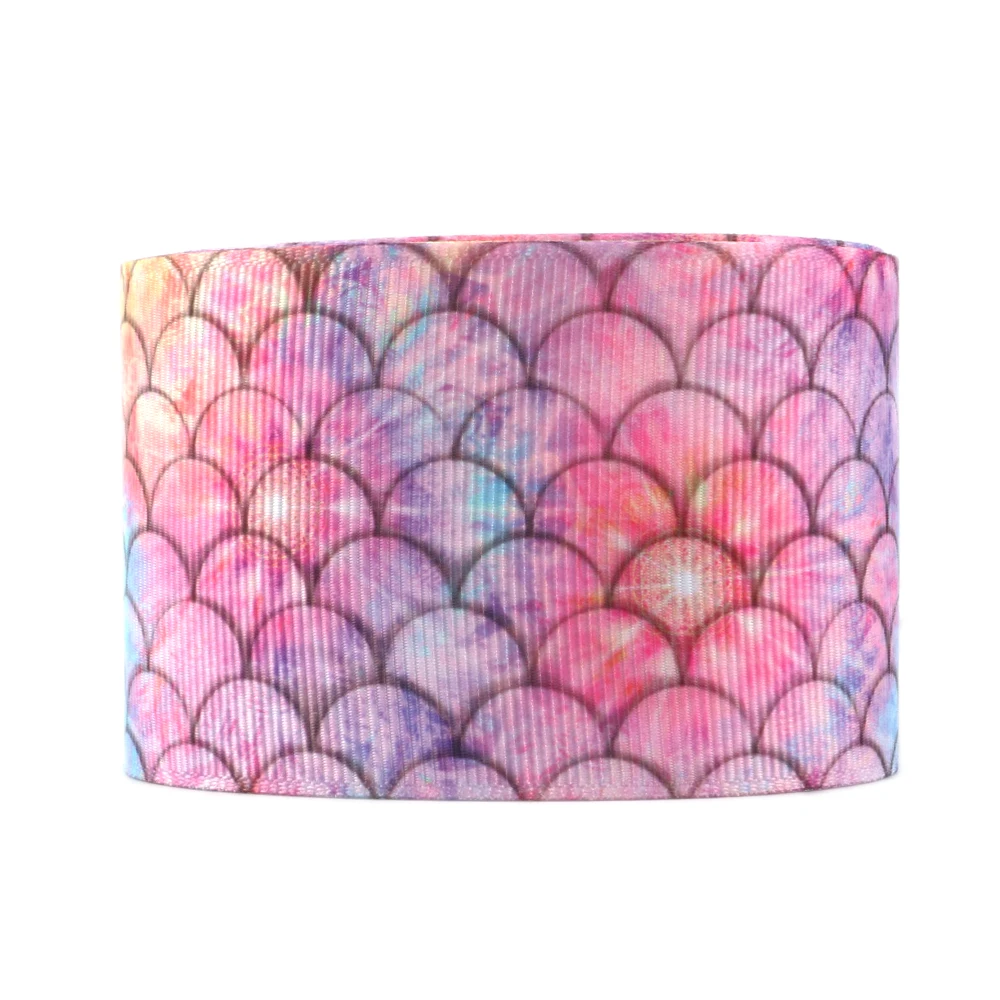 David accessories 7/" 22 мм Рыбная скальэсгрен лента из ткани лента 50 ярдов, материалы для ручных поделок, Свадебная подарочная упаковка, 50Yc8072 - Цвет: 50mm