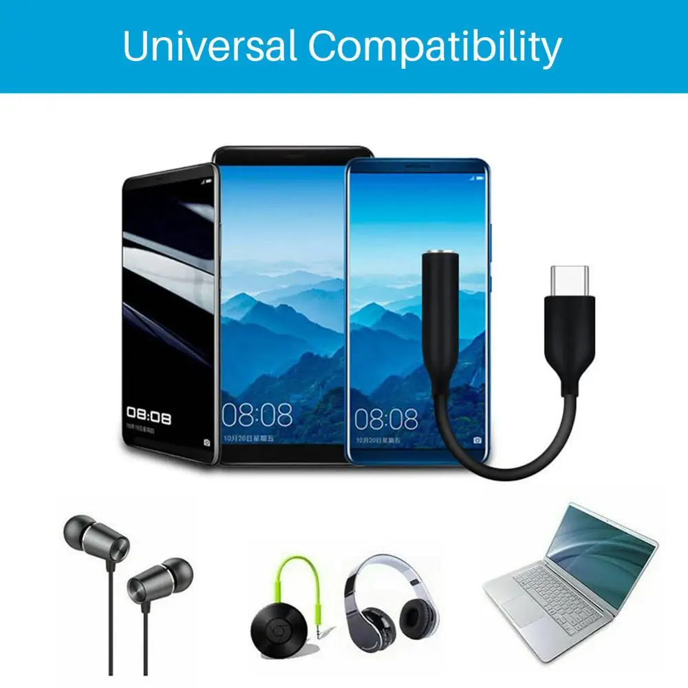 Кабель с разъемом типа C A 3 5 мм кабель USB Type адаптер AUX для наушников Huawei Mate 10 P20 Xiaomi