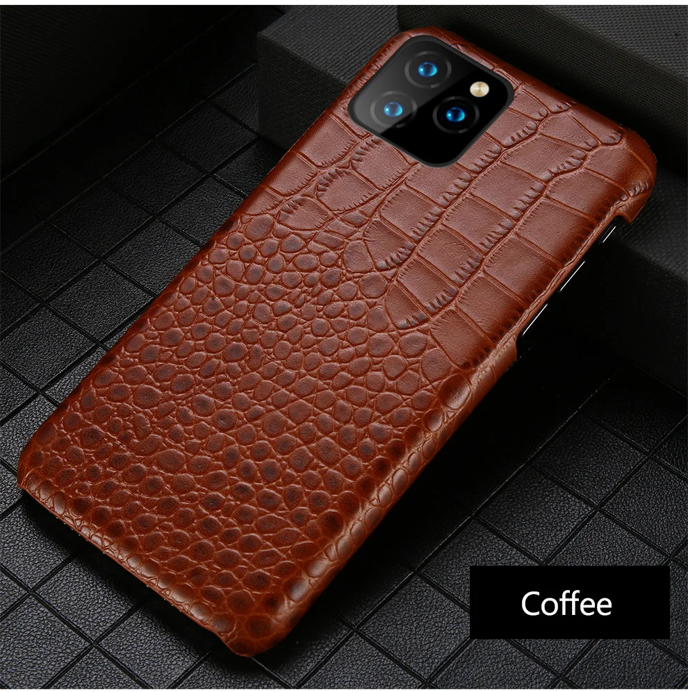 Чехол из натуральной кожи для телефона iPhone 11 11 Pro 11 Pro Max X XS XSMax XR 7 8 plus 5 5S se 6 6S Plus крокодиловая кожа